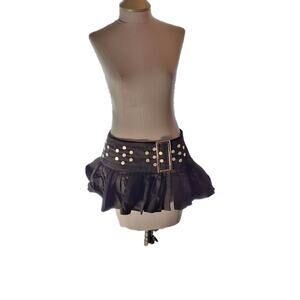 Edikted Size S Black Mini Skirt/belt